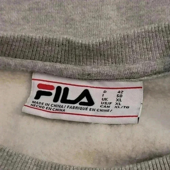 Y2K FILA Gray Crewneck Pullover Sweatshirt - L - Picture 6 of 6